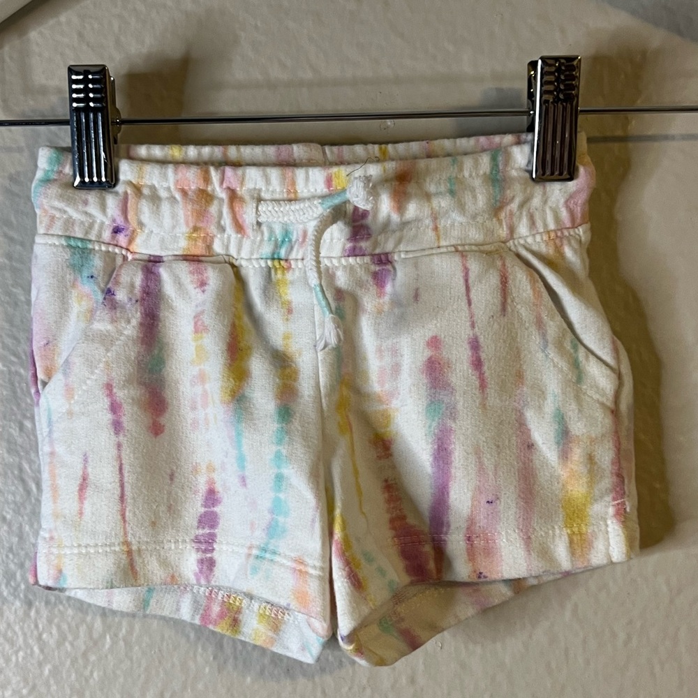Cat & Jack Toddler Girls' Multi-Colored Splash Dye Knit Pull-On Shorts 2T